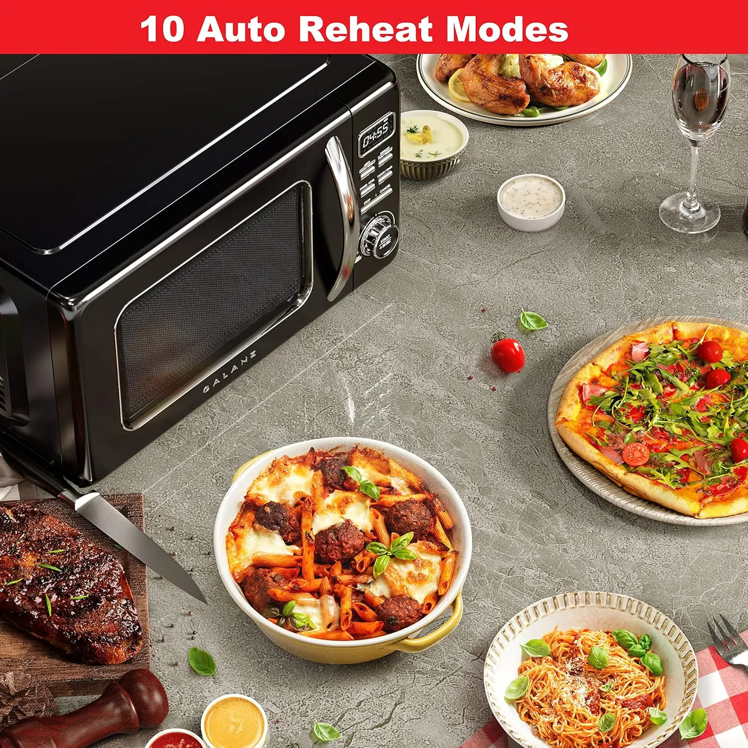 Microwave Oven with Auto Cook , Defrost, Quick Start Functions 3