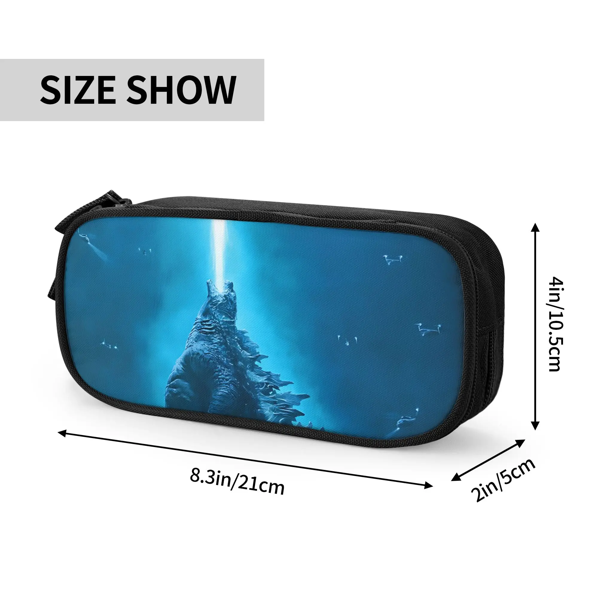 1 Piece Sky Pencil Cases Pen Holder Storage Stationery GODZILLA Supplies Large Storage Pen Box Pencil Bag for Students
