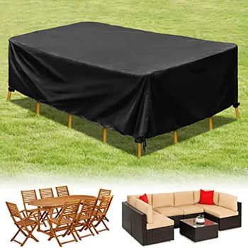 Copertura per mobili da giardino da esterno per divano, tavolo, sedia, panca da patio, impermeabile, antivento, anti-UV contro pioggia e neve
