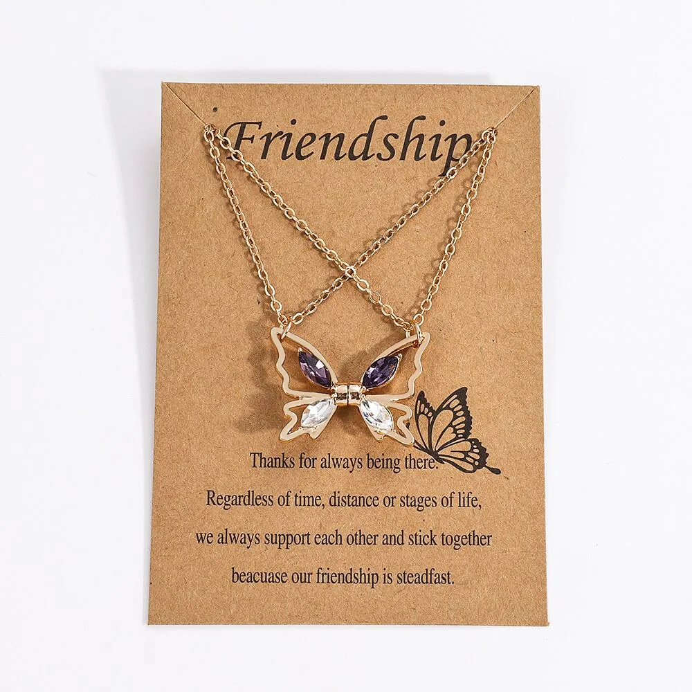 👭Rainbow Heart Necklace for best friend 2 pcs magnetic friendship necklace  for 2 girls magnet