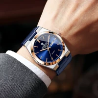 Montre homme BINBOND, bracelet en cuir de luxe, quartz, précise, lumineuse, étanche, affichage automatique de la date et du jour, durable, reloj. 3