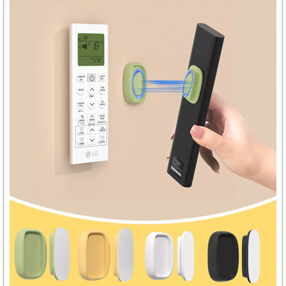 Magnetic Wall-Mounted Remote Control Holders - No Drilling Required, Strong Magnetic Fasteners (4-Pack)