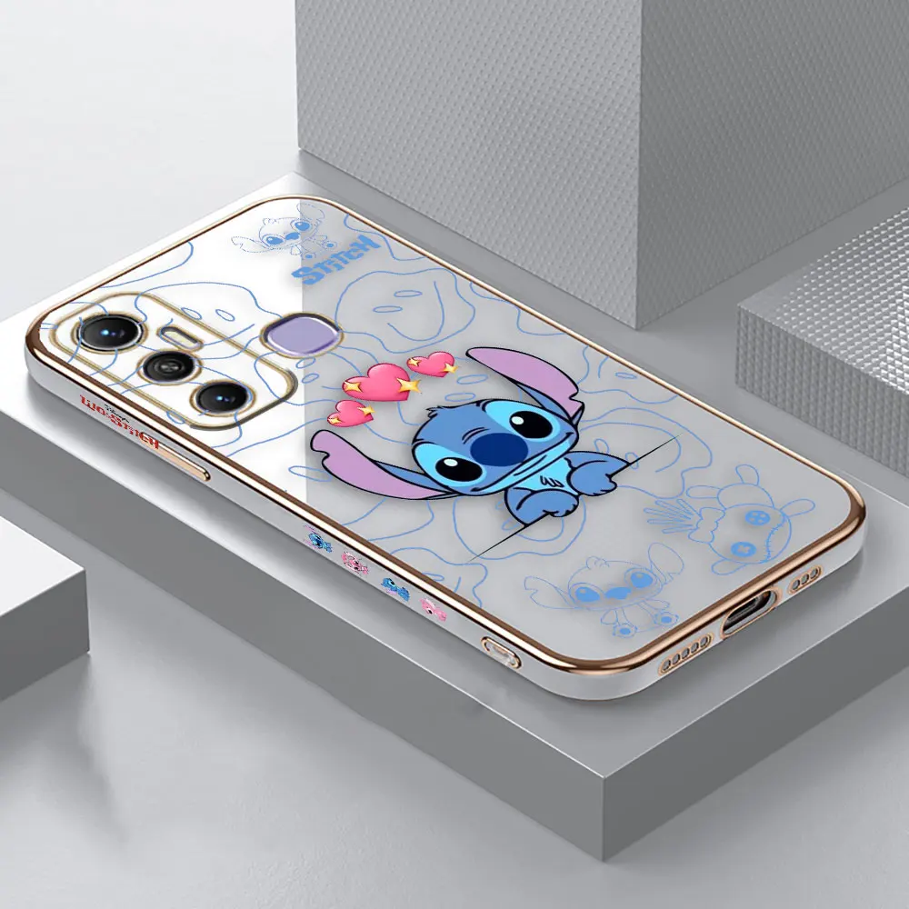 thumbnail image 1 of Smooth E-TPU Phone Case Infinix TECNO POP SPARK 6 7 8 10 20 GO 20C CAMON 17 18 19 POVA 2 3 5 Case Anime Lilo Stitch Angel Couple, 1 of 5