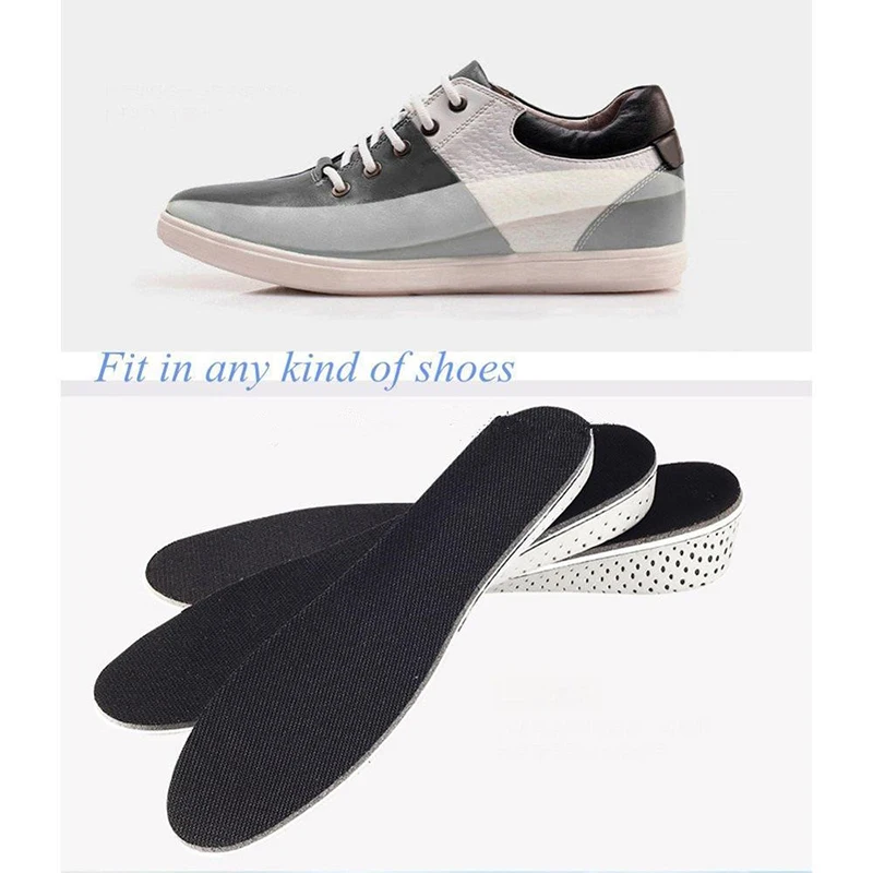 ZK50 1 Pair Insoles Breathable Half Insole Heighten Heel Insert Sports Shoes Pad Cushion Unisex 2-4cm Height Increase Insoles