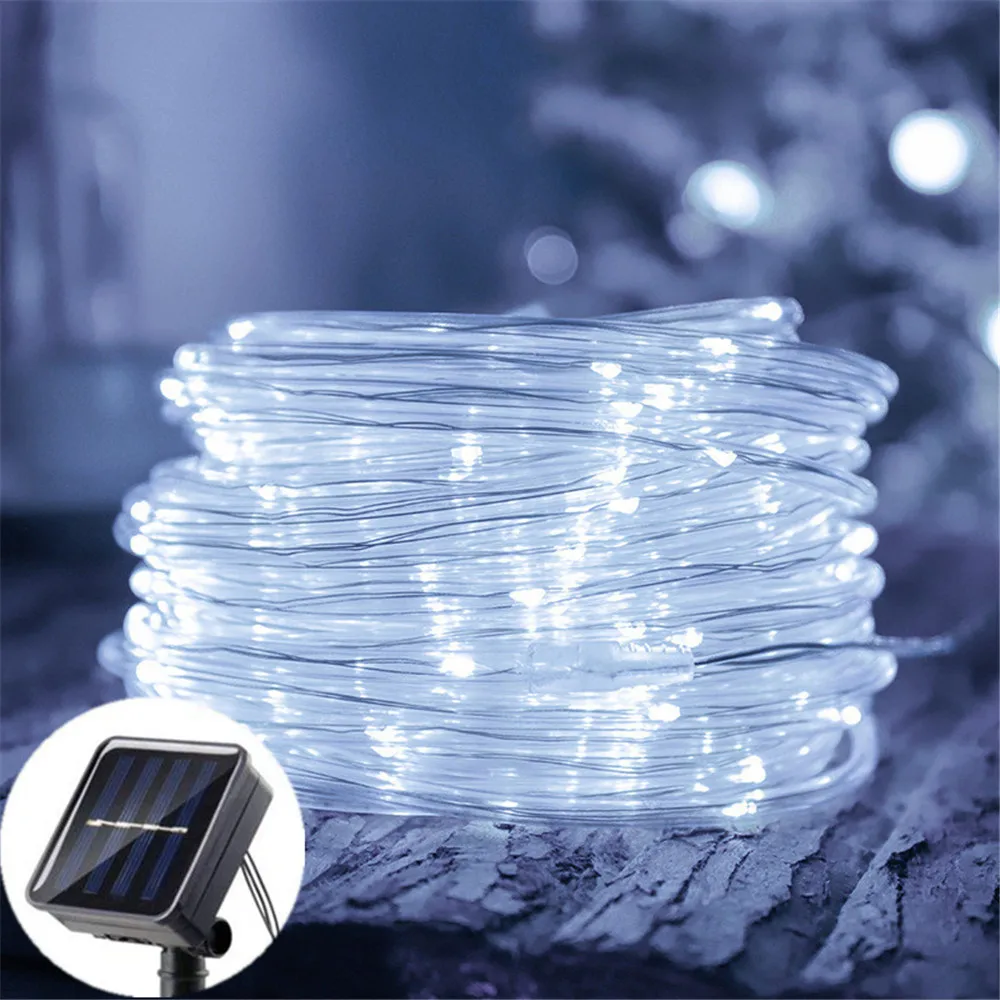 Solar-Powered Waterproof LED String Lights for Outdoor and Home Decoration