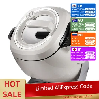 2000W Intelligent Automatic Stir Frying Machine Household Electric Cooking Wok Pot Non-stick Multifunctional Cooker Pot 220V 6L 1
