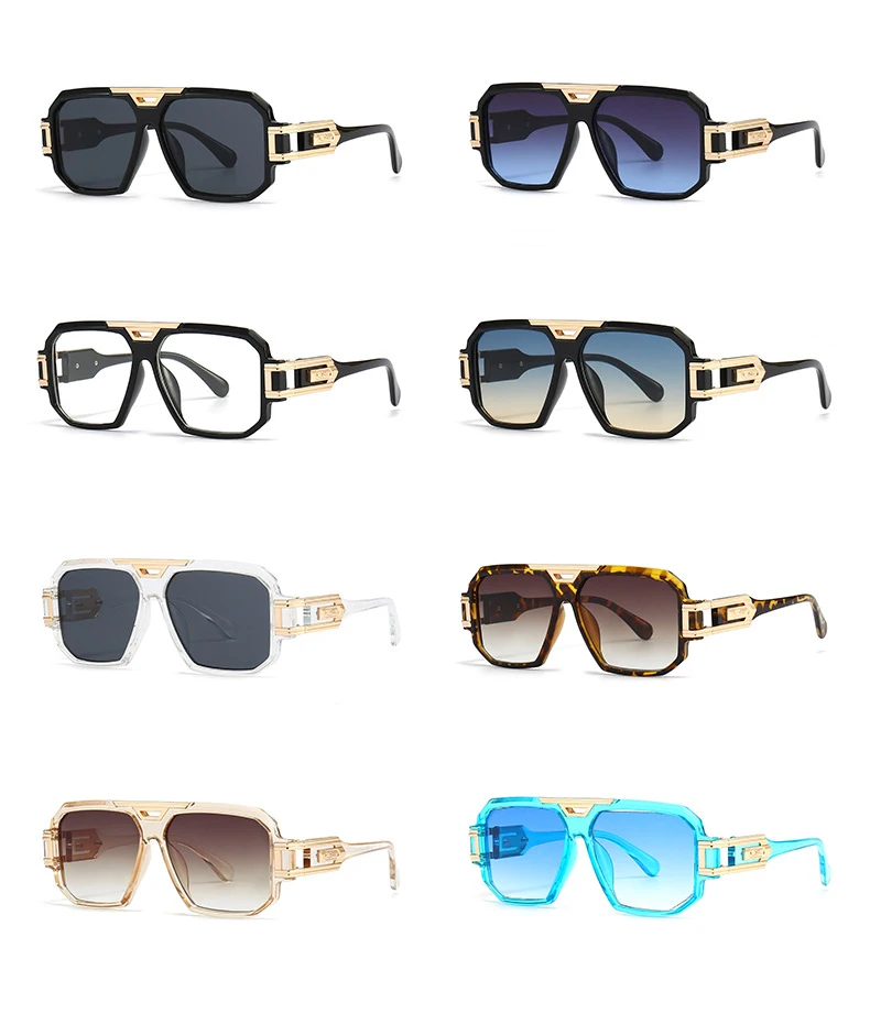 56478 Mode Männer Sonnenbrille Frauen 2023 Vintage Luxus Marke Designer Übergroßen Brillen Männlich Shades Uv400 Fahren Gläser – Detail 5