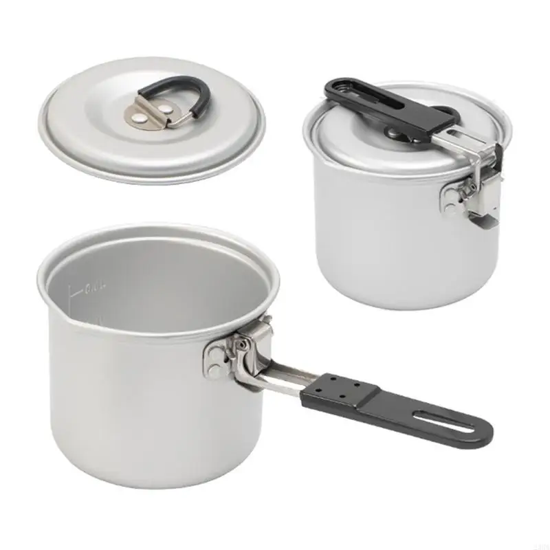 23GA Efficient Teas Kettle With Foldable Handle Portable Outdoor Kettle for Camping and Hiking with Space Saving Design