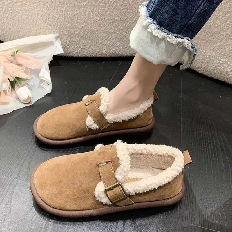 Comwarm Women's Cotton Shoes Fluffy Fuzzy Non-slips House Slides Faux Fur Plush Lined Warm Slippers For Women Indoor And Outdoor 2