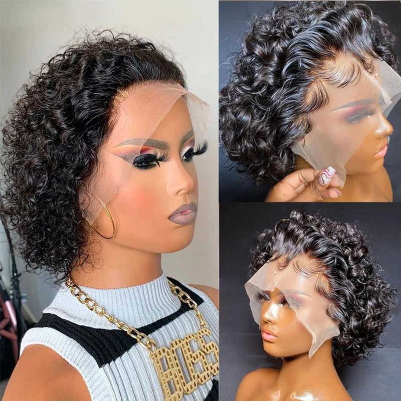 Pixie Cut Wig Human Hair 13x1 Lace Frontal Wigs Human Hair Short Bob Wigs For Black Women Lace Front Wig human hair lace frontal