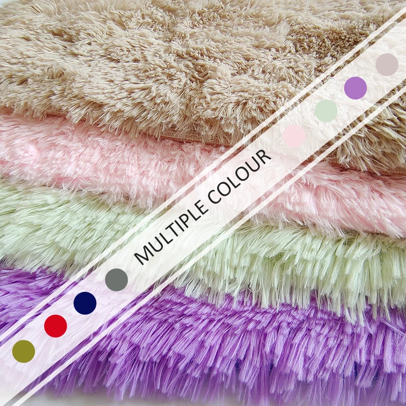 Solid Fluffy Rugs For Bedroom Children Room Mat Living Room Carpet Floor Mat Plush Rug Decorative Carpet Silk Wool Rug Plush Carpet Imitated Cashmere Carpet Kids Carpet Crystal Pile Rug Coral Velvet Rug Plush Play Mat