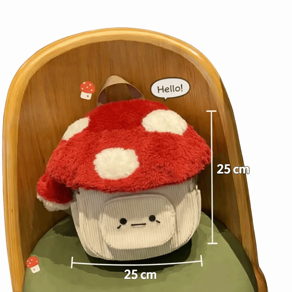Large Capacity Mushroom Bag Mushroom Top Cute Star Design Backpack Bag Style Small Schoolbag Cartoon Backpack Women Daily 6
