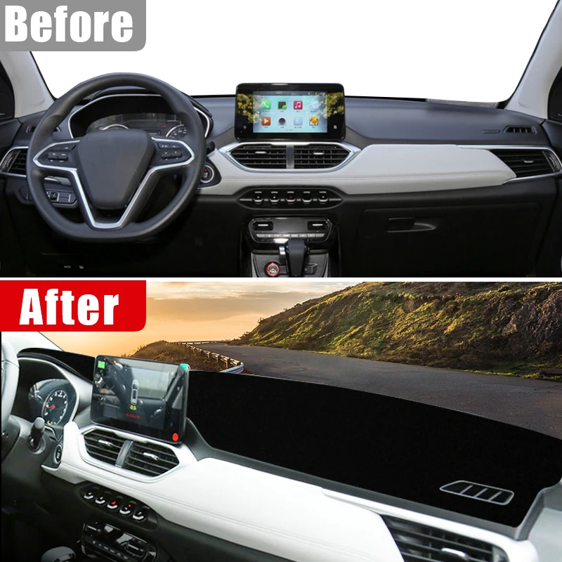 Premium Car Dashboard Sun Shade and Non-Slip Cover Mat