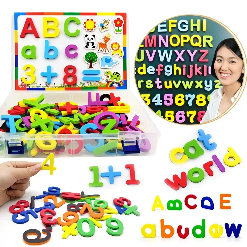 Magnetic Alphabet Letters EVA Foam Refrigerator Stickers Toddlers Kids Educational Toys