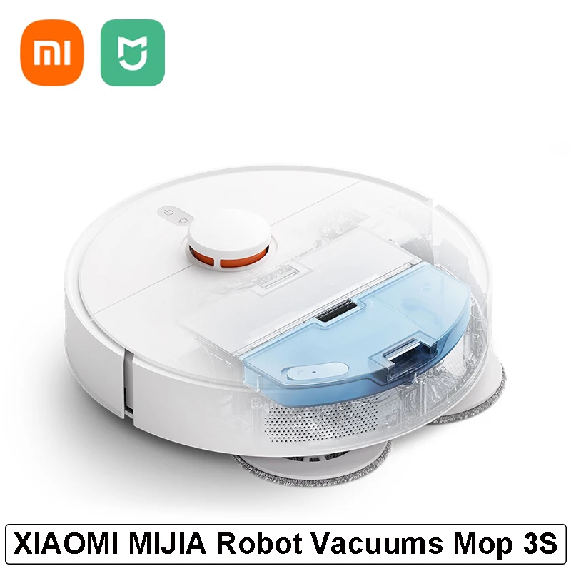 

XIAOMI MIJIA Robot Vacuum Mop 3S Double Rotating Mop Dust Cleaner 4000PA Suction LDS Scan 3D Obstacle Avoidance Laser Aavigation