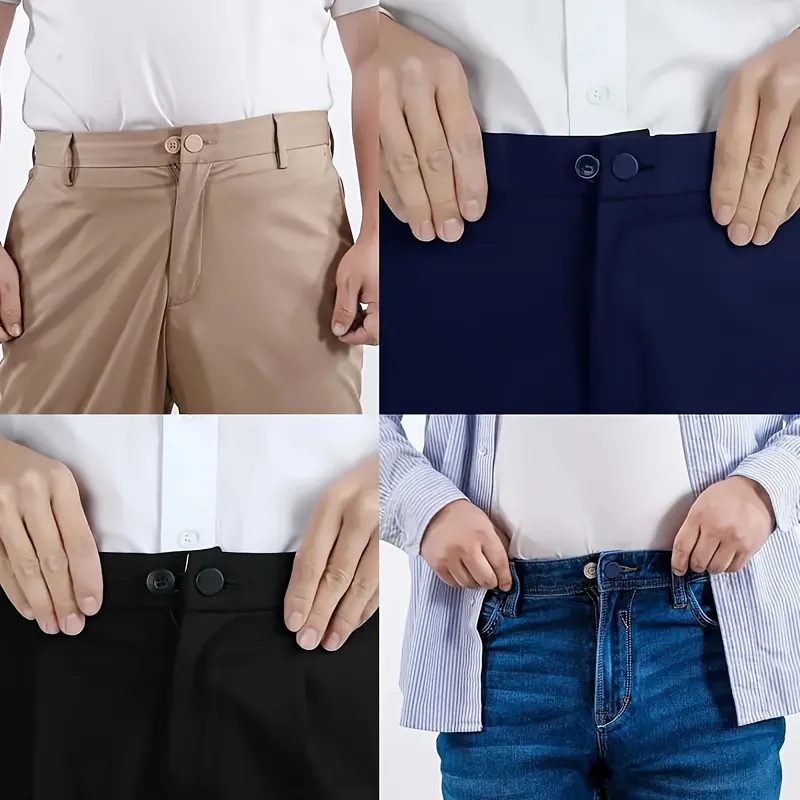 쉬운 핏 청바지 허리 익스텐더, 조절 가능한 바지 단추 익스텐더, 1-1.4 인치 추가, 남녀공용, 12 피스