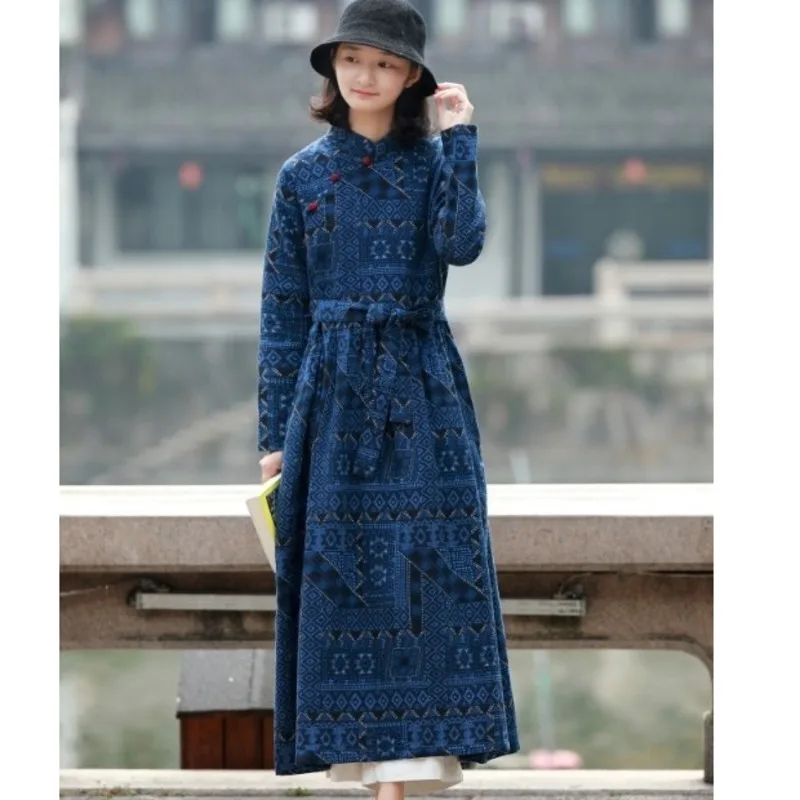 

19 Summer Ethnic Wind Disc Button Dresses 17393-68