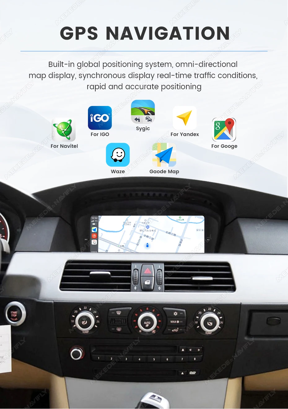 MEKEDE Radio para coche con sistema operativo linux, CarPlay inalámbrico, Android, 9,3 pulgadas, para BMW serie 5/3 E60 E61 E63 E64 E90 E91 E92, navegación GPS, multimedia para coche, pantalla de 1600x600, sistema inte 2