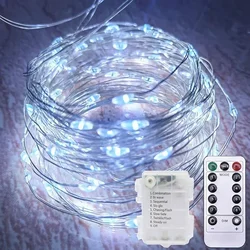 Enchanted Glow Battery - Powered LED Fairy String Lights with Remote Control - 10M 100LEDs (White Light)