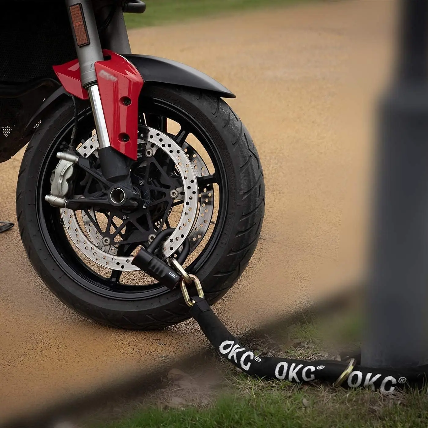 Security Motorcycle Chain Lock, Keys, 13lbs, ft x 1/2in (12mm