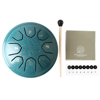 Balmy Drum For Kids Steel Tongue Drum 8 Notes 4 Inch Tongue Drum Instrument Hand Pan Drums With Drum Sticks Audio Stickers And 1