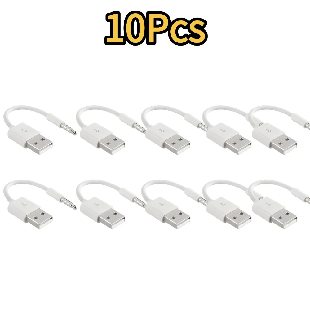 1/3/5/10PCS 충전기 데이터 USB 3.5mm 동기화 오디오 케이블 아이팟 셔플 3세대 4세대 MP3 플레이어 7세대 6세대 5세대 1세대 액세서리