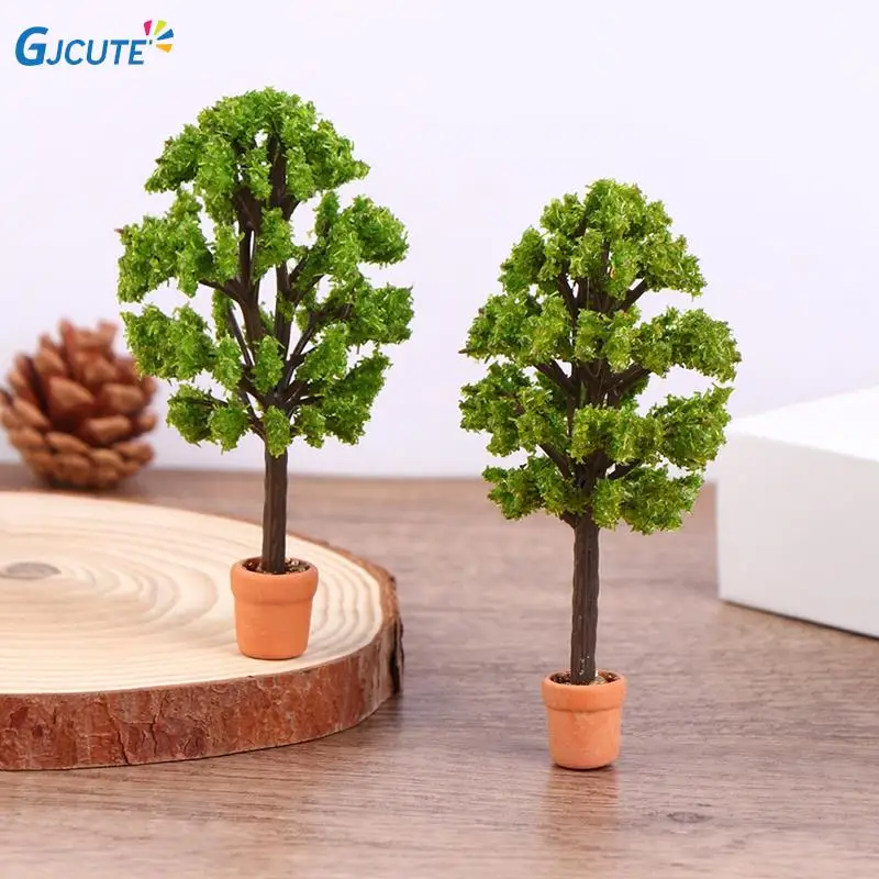 

1Pc Mini Tree Potted Plant For 1:12 Dollhouse Miniature Mini Tree Potted For Green Plant In Pot Doll House Furniture Home Decor