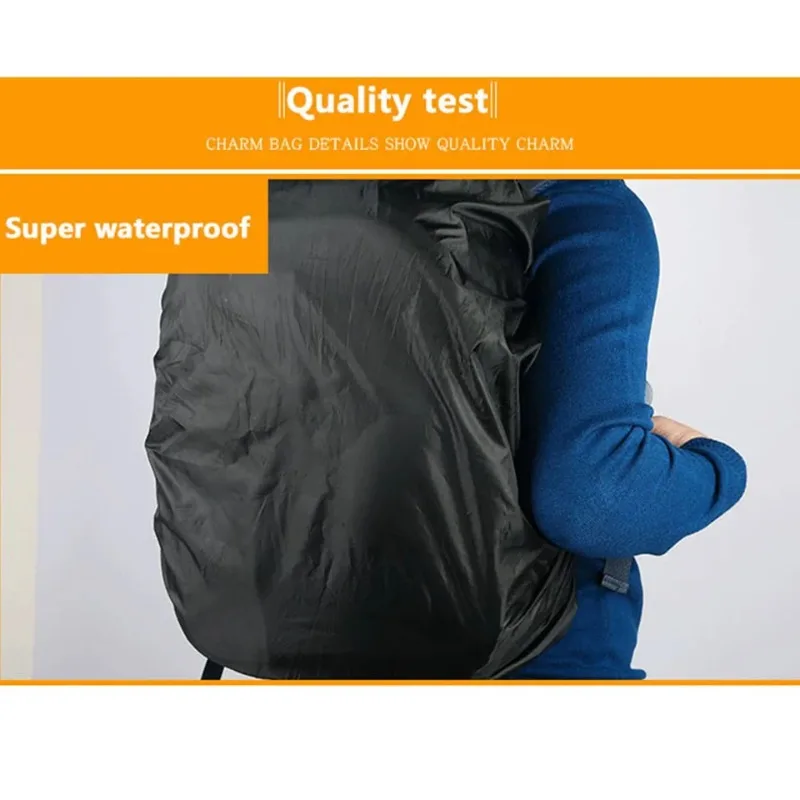 20-70L Backpack Rain Cover - Reflective Waterproof Dust Protector for Hiking/Camping,Unisex Design with Elastic Edge XS-XL Sizes