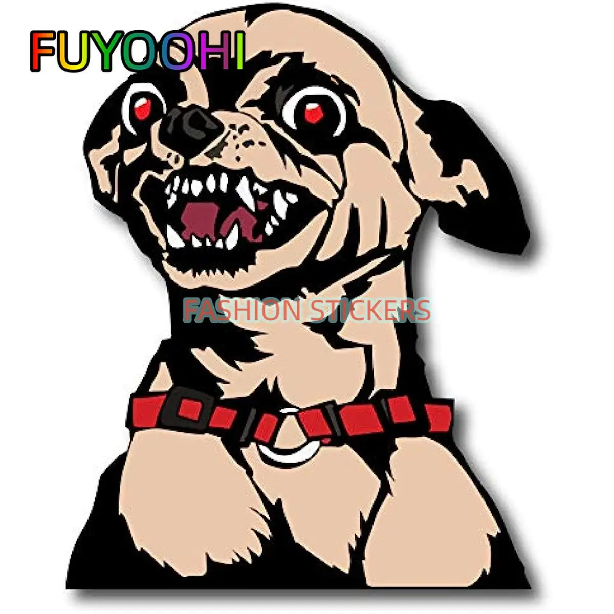 

FUYOOHI Angry Chihuahua Peel Funny Car Stickers, for Laptop Water Bottle Car Truck Window Wall Bumpers Crafts Decals