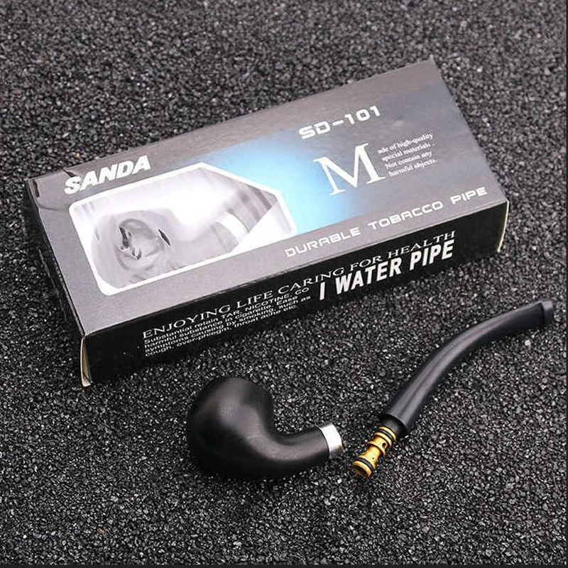 Black Wood Curved Vintage Tobacco Pipe tobacco pipe tobacco smoking accessories smoking accessories smoking pipe herb smoking pipe 110mm Household Merchandises Smoking Accessories Cigar Cigarette Pipes