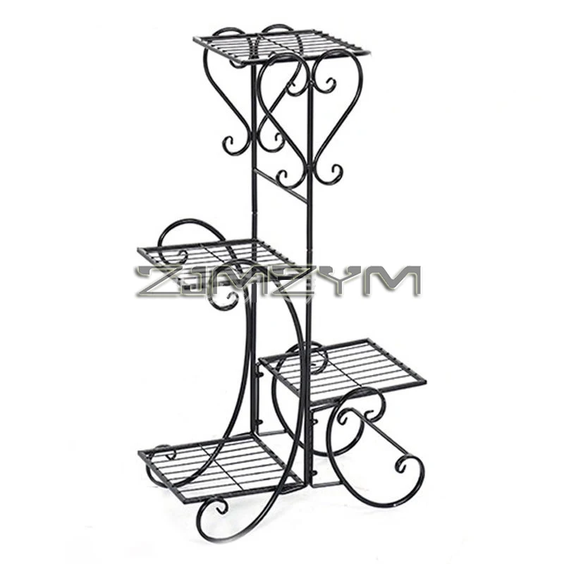 4/5 Layer Floor Iron Balcony Flower Rack Indoor Flower Rack Living Room Floor To Pot