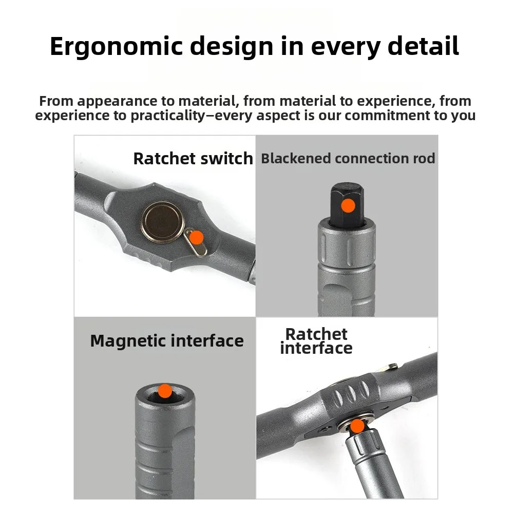 34 in 1 Wireless Cordless Magnetic Ratchet Precision Screwdriver Portable Small Handle Manual Hand Tool Kit for Household Repair