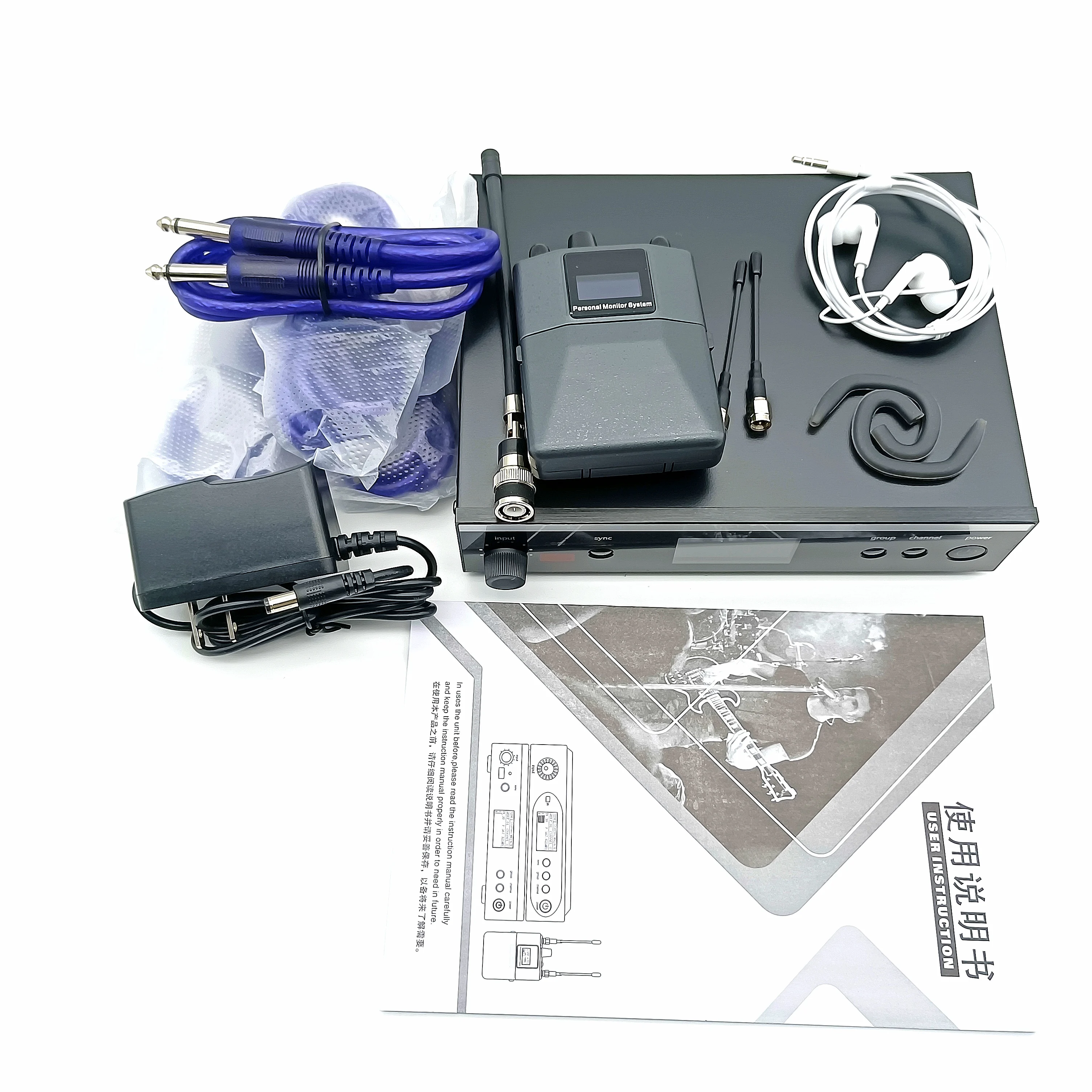 PSM-300 UHF Stereo In Ear Monitor Wireless System Mono Converts to Stereo Digital Signal Processor 28 Bits for Stage Performance