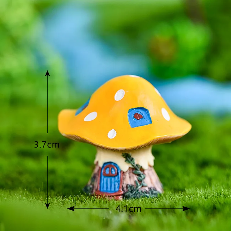 ตัวเลือกสินค้า สวนที่มีสีสันเห็ดตกแต่งบ้าน Miniacture ตุ๊กตาเรซิ่นหัตถกรรมตุ๊กตาเล็กๆ Fairy World Bonsai Garden เครื่องประดับ