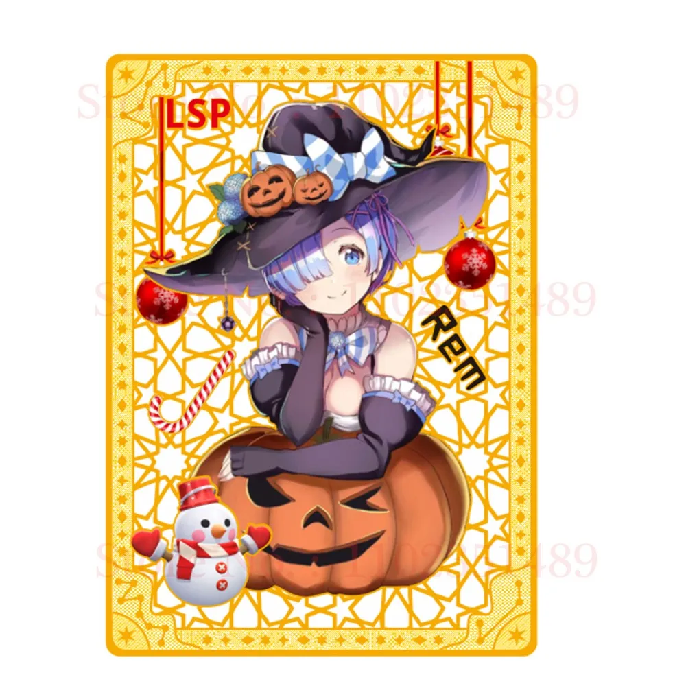 

Newest Goddess Story Power Rem Makima Sp Cp Lsp Number Metal Cards Holder Anime Figure Rare Collection Card Child Kids Toy Gift
