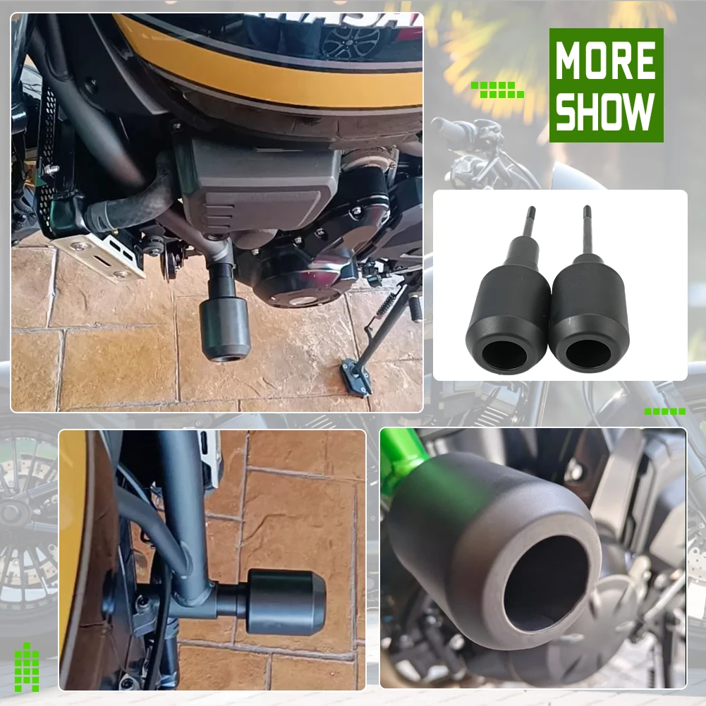 카와사키 Z650 2017-2025 Z650 RS 2022-2025 오토바이 차체 보호 개조 안티 드롭 볼 엔진 프레임 슬라이더 충돌 패드
