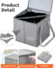 2 Pack Clothes Hanger Organizer Bag-Rigid Storage Containers with Lid for Dustproof 5