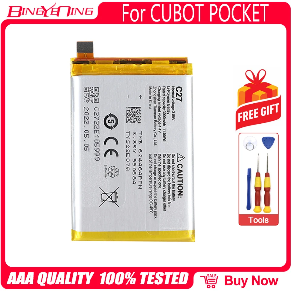 Новый оригинальный сменный аккумулятор большой емкости для Cubot POCKET C27  3000 мАч | AliExpress