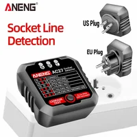 ANENG AC27 Socket Tester Voltage Test Socket Detector Ground Zero Line Polarity Phase Check Tool Circuit Checker  EU/US Plug 1