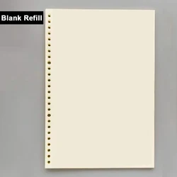 Versatile Refillable Loose Leaf Paper - 60 Sheets, Various Styles - A4 (Blank Refill)