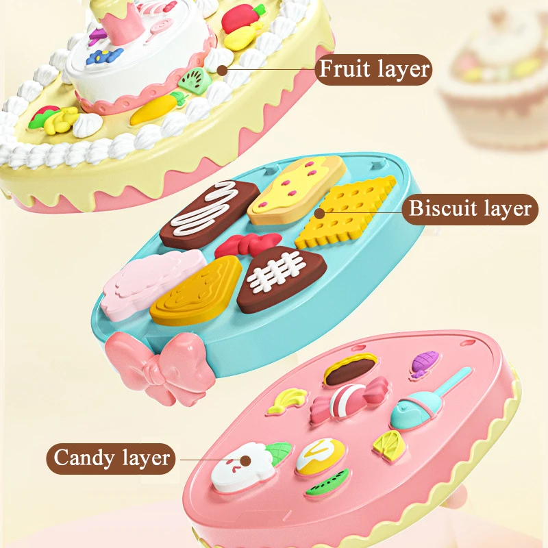 DIY Plasticine for Children Modeling Polymer Clay Baking Sets Mat Candy Cake Kitchen Pretend Play Toy Girl Kid Birthday Gift 5