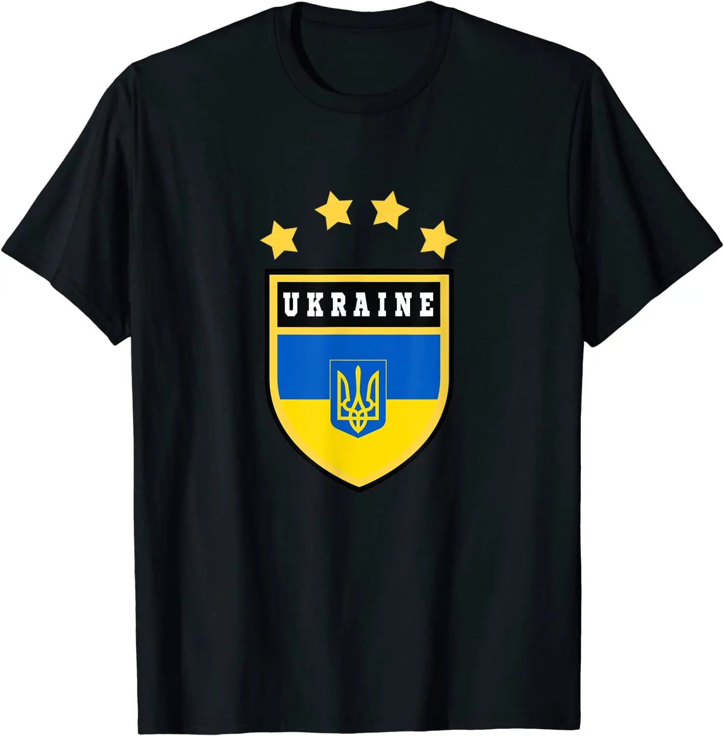 

Ukraine Coat of Arms Flag T-Shirt 100% Cotton O-Neck Summer Short Sleeve Casual Mens T-shirt Size S-3XL