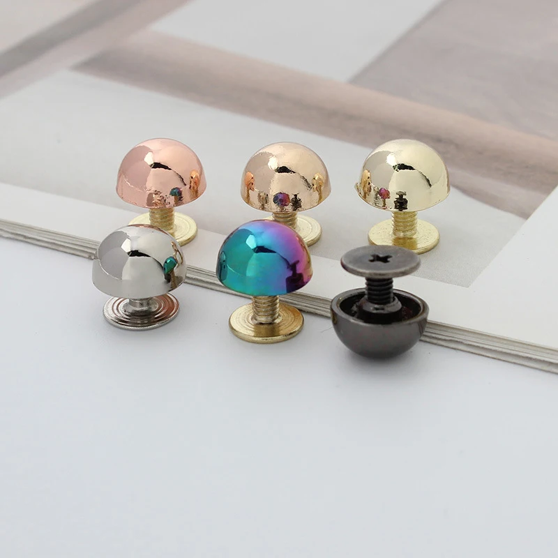 10pcs/Lot Mushroom Dome Round Head Metal Nail Bottom Luggage Bag Feet