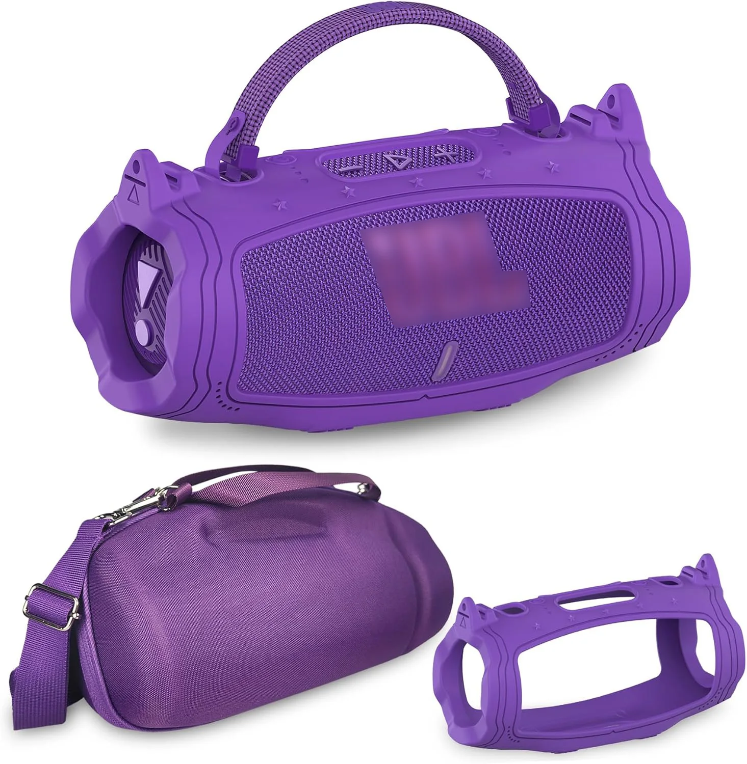 Silicone Protective Cover and Hard Carrying Case and Shoulder Stra for JBL Charge 6 Portable Bluetooth Speaker Accessories