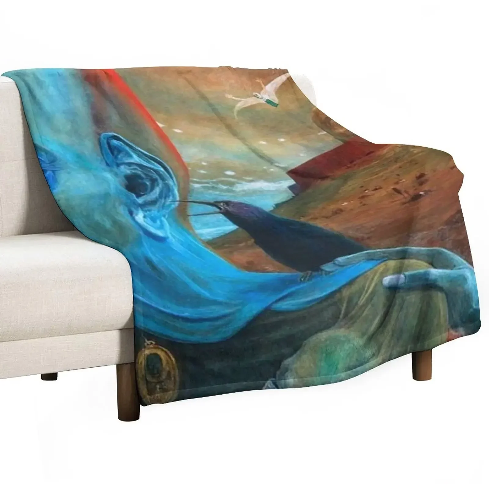 

Zdzislaw Beksinski Throw Blanket Winter beds Softest Summer Beddings Blankets