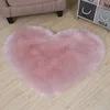 Irregular Heart Plush Carpets Bedside Soft Sweet Anti-slip Living Room Bedroom Floor Sofa Universal Washable Home Decor Doormat 4