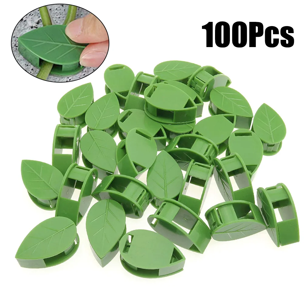 

10/100Pcs Plant Climbing Wall Fixture Clips Rattan Vine Fixer Self-Adhesive Hook Invisible Garden Binding Clip Wall StickyClip