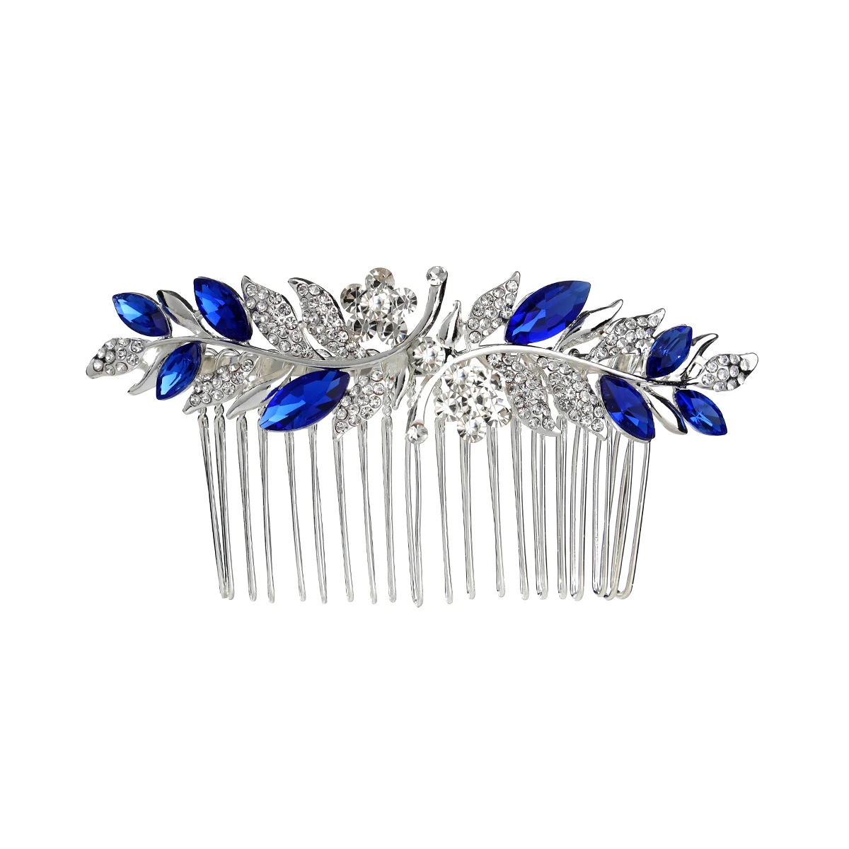 Bridal Hair Accessories Dreamy Sapphie Blue Wedding Headwear Hair Comb