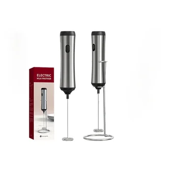 Mini Electric Milk Frother Kitchen Drink Foamer Stirrer Food Blender USB Type-C Rechargeable Coffee Whisk 1