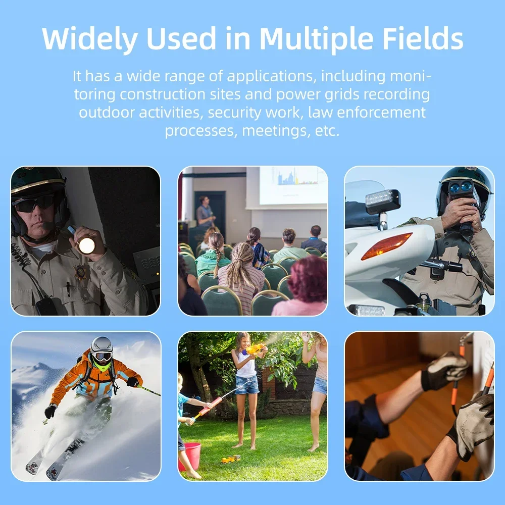 كاميرا صغيرة للجسم 4G LTE 1080P، طاقة منخفضة 1900...